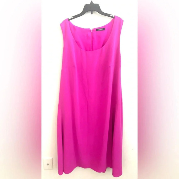 RALPH LAUREN SLEEVELESS KNEE LENGTH EXOTIC PIN SWING DRESS - M - Picture 2 of 10